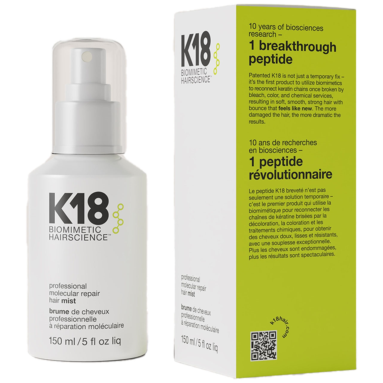 K18 popular MOLECULAR REPAIR HAIR MIST