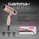 Gamma+ Buy Hybrid Dryer and get Keraton Glory Flat Iron for FREE - Rose Gold