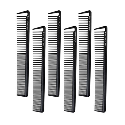 Sam Villa Signature Series Short Cutting Comb - Black 6 pk.